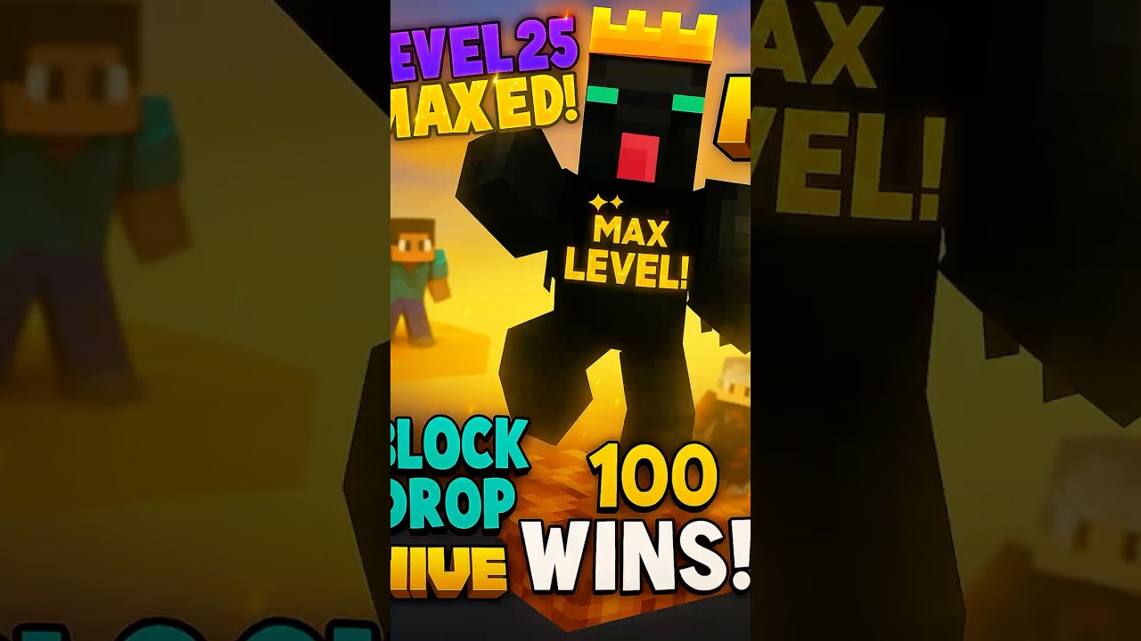 🎉 Level 25 Block Drop Maxed Clutch Moment! | Hive Minecraft Bedrock Clutch Win 