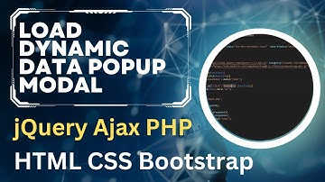 Load Dynamic Data in Bootstrap Popup Modal Using jQuery Ajax PHP