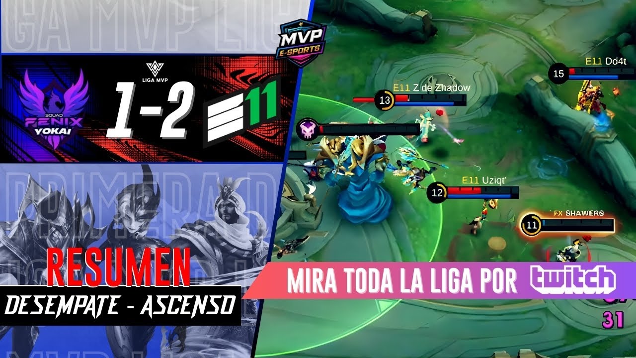 ELEVEN E-SPORTS DERROTA A FENIX YOKAI Y SE QUEDA CON EL CUPO A SUPERLIGA | Fx 1-2 E11 | RESUMEN