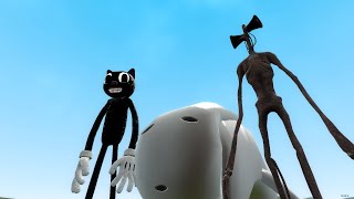 CARTOON CAT VS SIREN HEAD VS BRIDGE WORM!! Garry's Mod