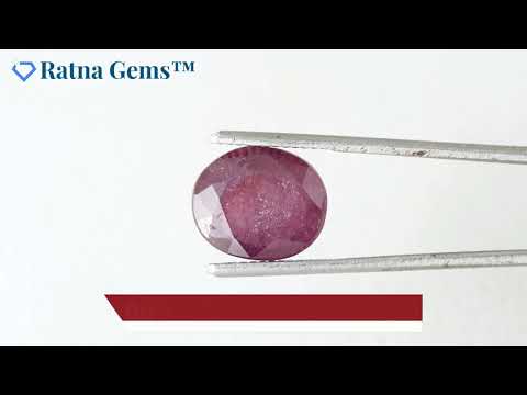 Product Video for: Bangkok Ruby Stone (Manik) 6.9 Carat (7.58 Ratti)