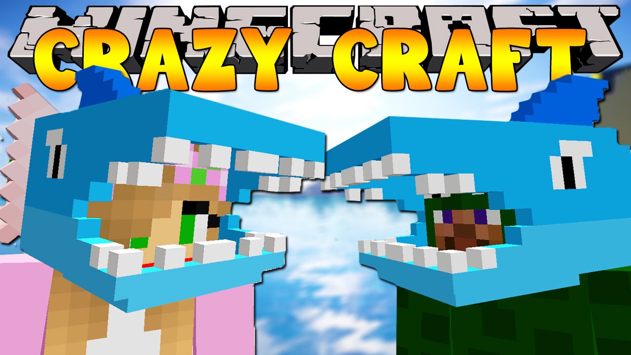 Minecraft Crazy Craft 3.0 : WE TURN INTO SHARKS!! #47 w/ Little