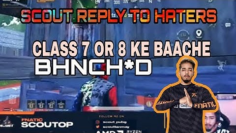 scOut reply to HATERS | best reply ever |