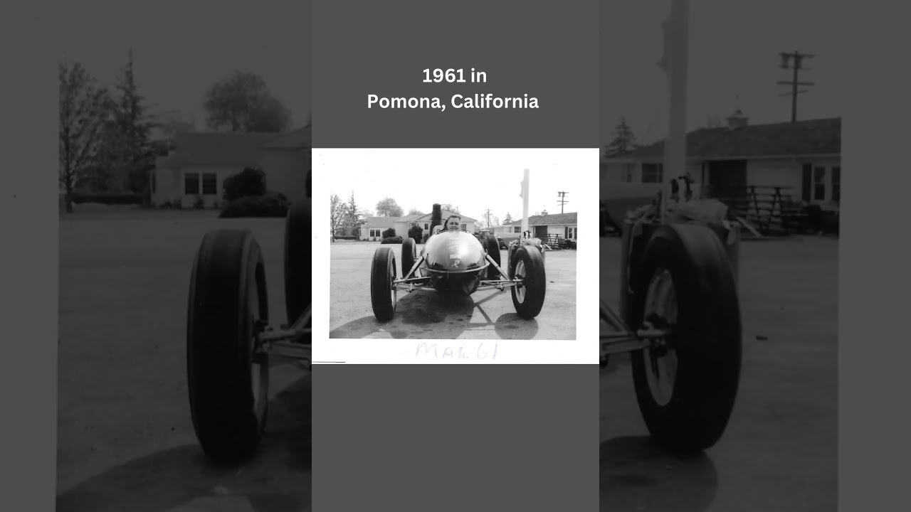 B&W Images of Vintage Cars in Pomona 1961 