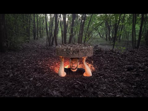 Building of a Top-Secret Dugout in the Forest | Bushcraft Shelter
