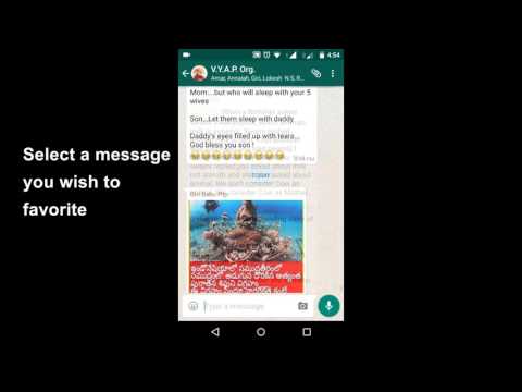 How to favorite a message in whatsapp