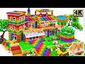 ASMR x 1.5 - Build Colorful Hillside Glass House Have Rooftop Pool And Giant Stone Flower