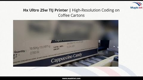 Hx Ultro 25w TIJ Printer | High-Resolution Coding on Coffee Cartons