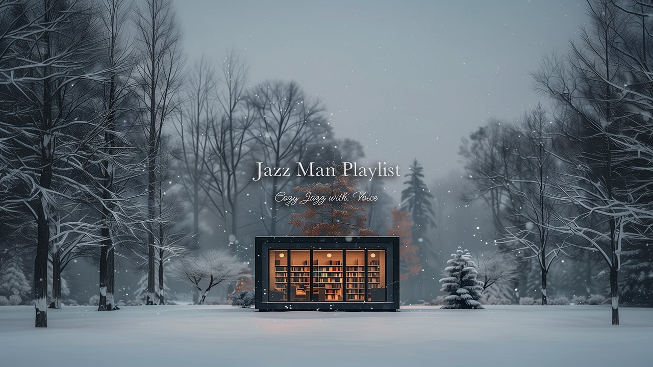 눈 내리는 숲속의 작은 도서관, 그 따뜻한 불빛 아래 흐르는 재즈 | Winter Notes