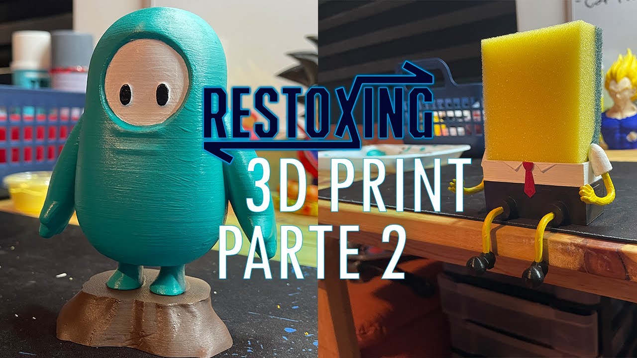 RELAXING 3D PRINT 2 FALL GUYS SPIDERMAN SPONGE BOB HOLDER