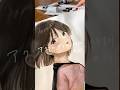 グラデーションが難しすぎる…|#アクリルガッシュ #イラストメイキング #shorts