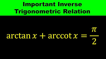 Proof of arctan x +arccot x = pi/2 - Three different methods for Proof