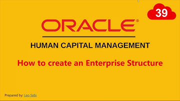 39. How to create an Enterprise Structure in Oracle HCM Cloud