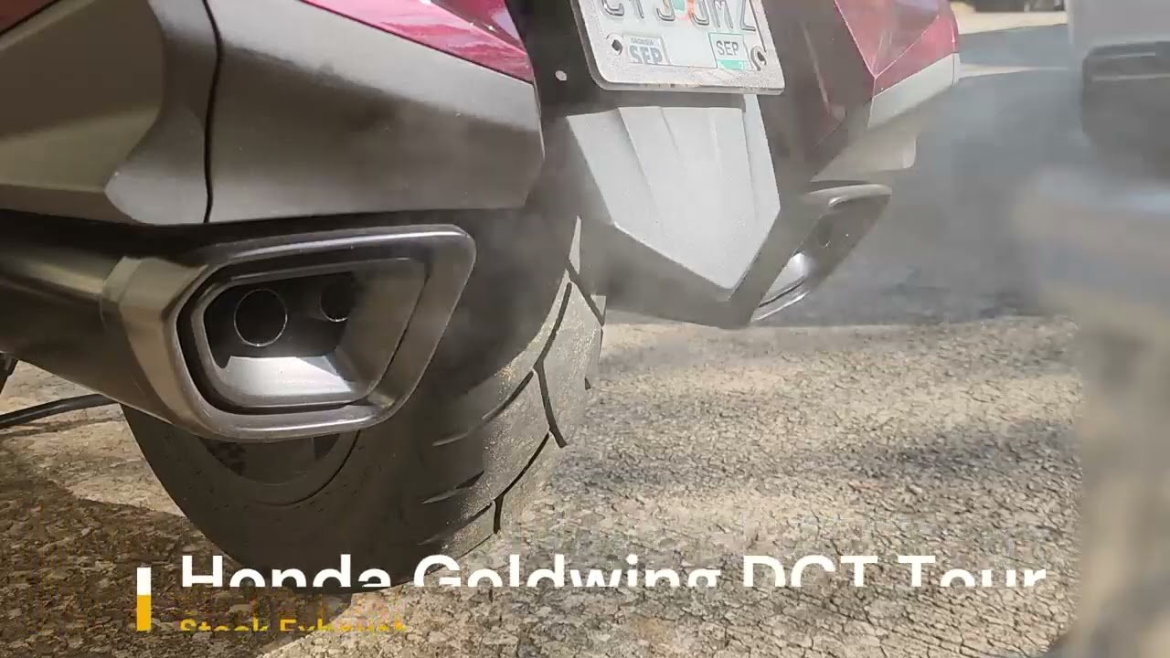 SHARKROAD HONDA GOLDWING SLIP ON MUFFLERS VS STOCK MUFFLERS