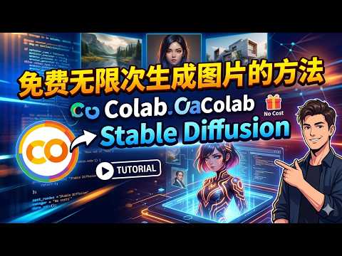 零基础免费AI绘图！Google Colab运行Stable Diffusion，一键生成无限图片