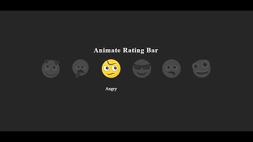 Animate Rating Emoji Bar | Pure HTML & CSS