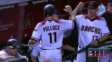 SD@ARI: Goldschmidt deflects an RBI single off Cahill