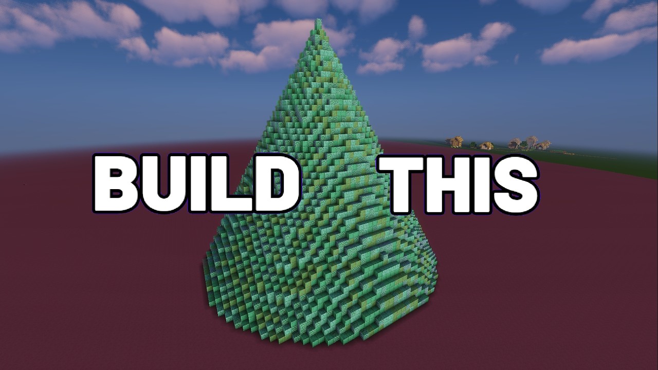 How to Build a Cone in Minecraft Using NO Mods - YouTube