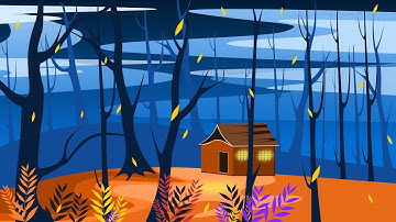 House In Woods - Vector Illustration Ideas on  Inkscape | By Compaex