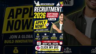 🔥 Michelin Recruitment 2026 | Software Engineer Jobs | Salary Up To ₹18 LPA 🚀