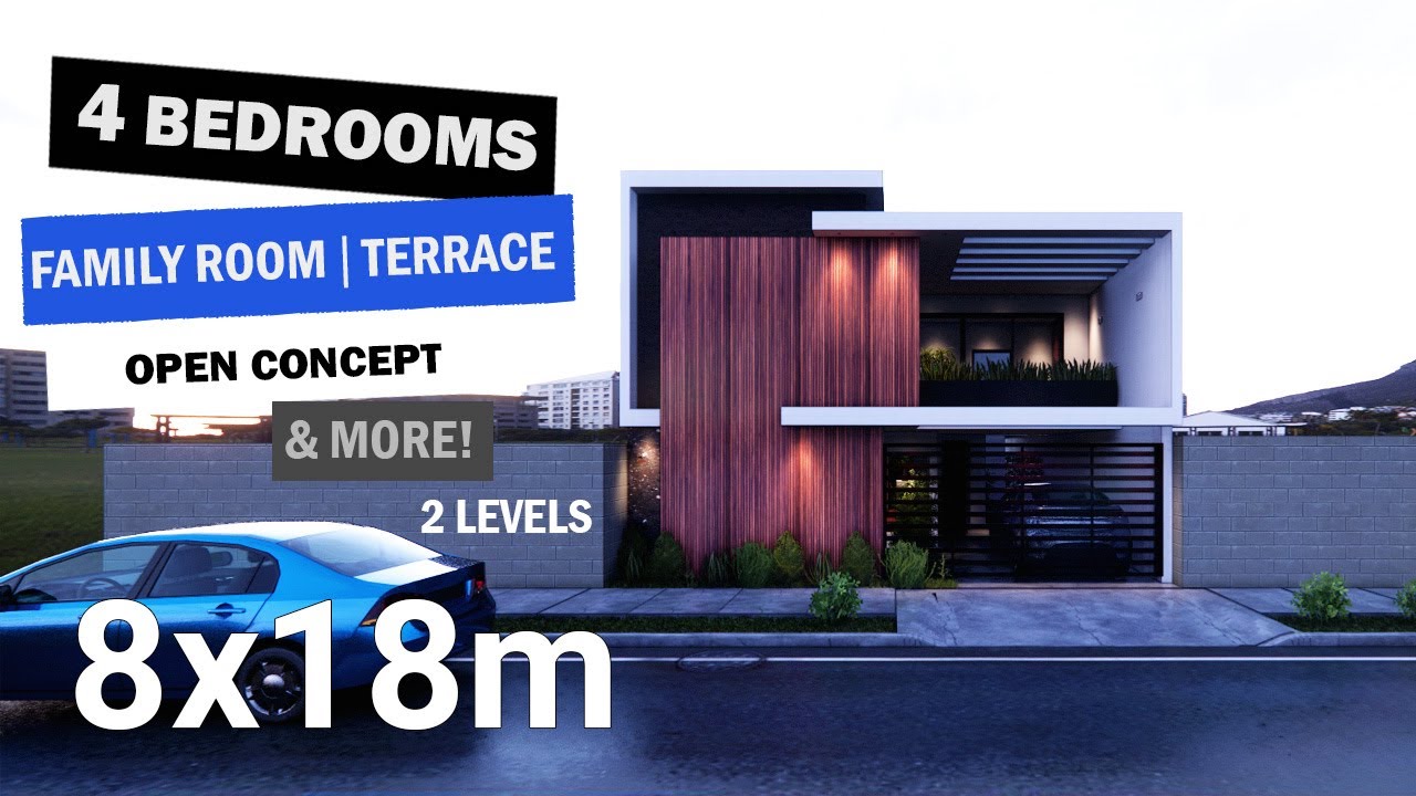 PLANO DE CASA 8 X 18M / HOUSE PLAN 26.2 X 59 FT | HOME DESIGN