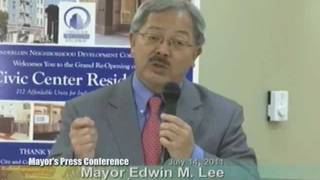 Mayor Edwin M. Lee Celebrates Reopening of Affordable Housing Units at TNDC Civic Center Residence
