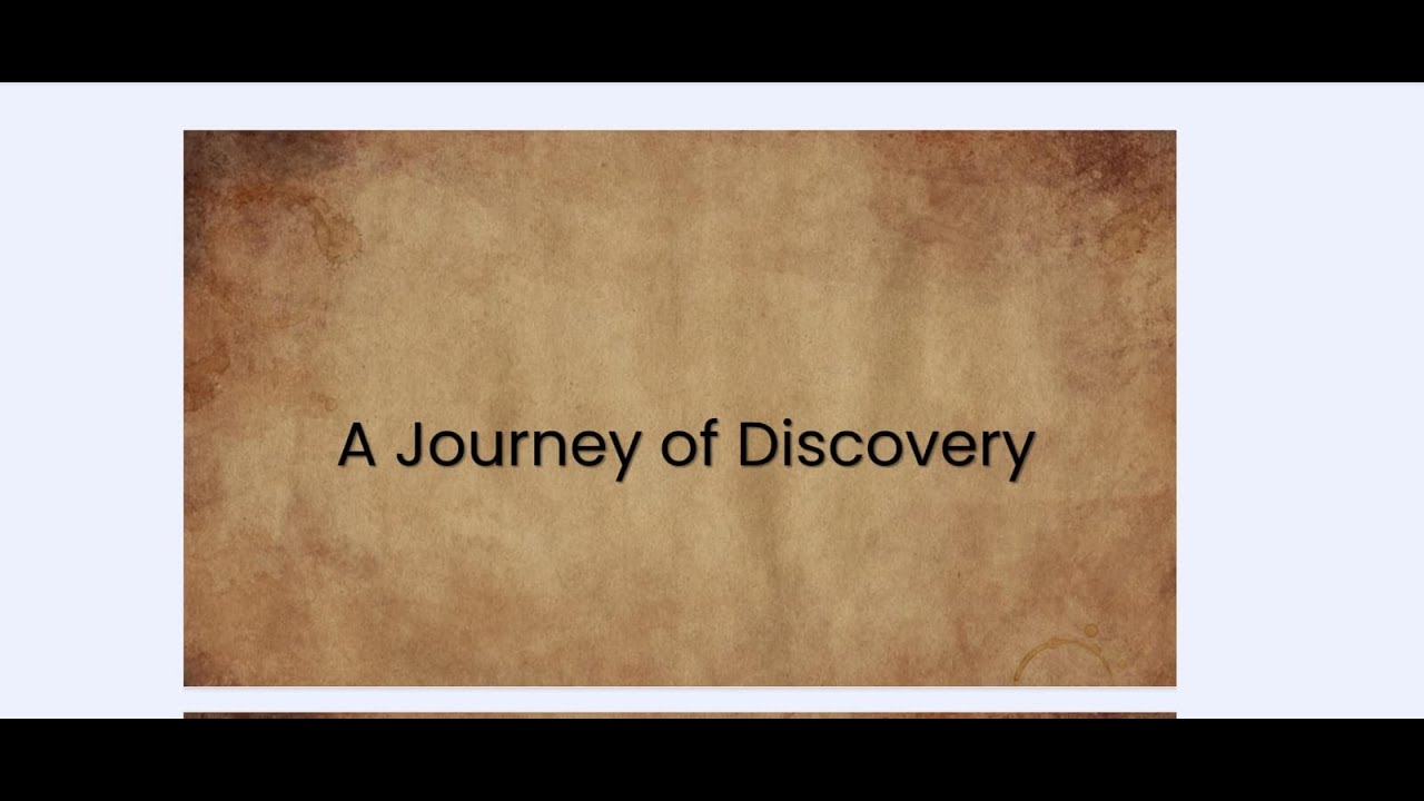 A Journey of Discovery YouTube