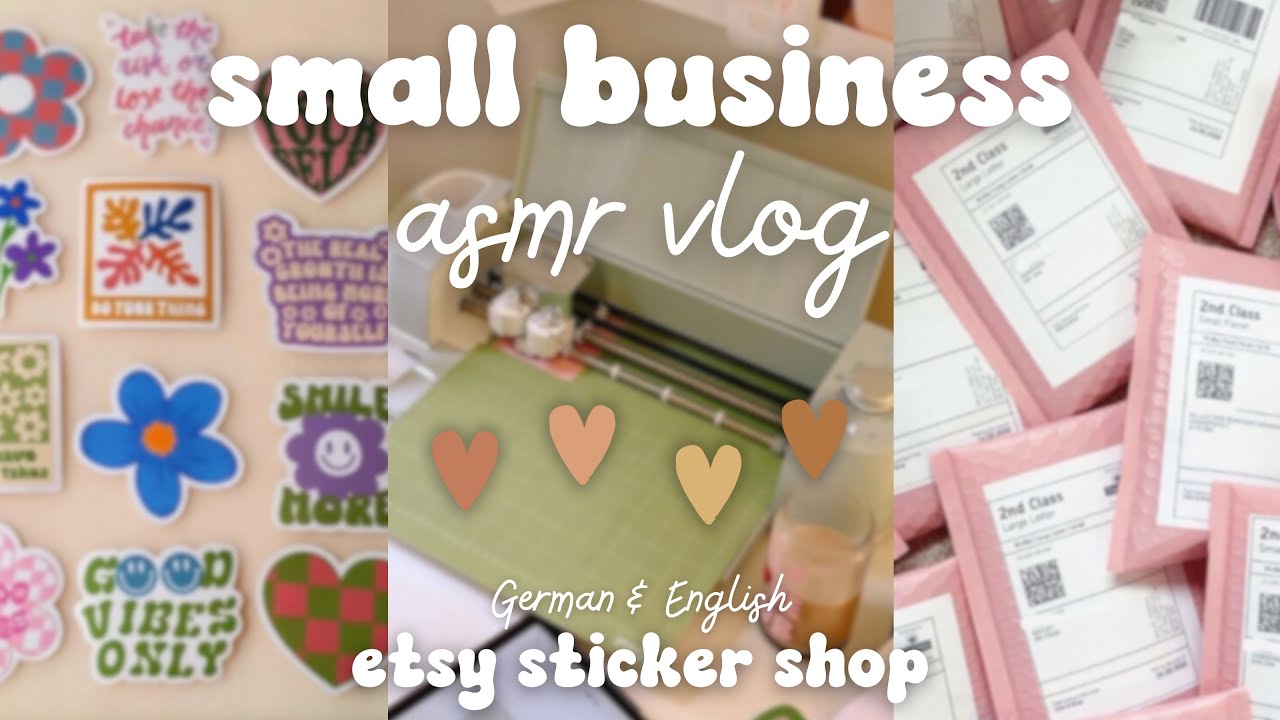 Small Business ASMR Vlog 🌼 Bestellungen verpacken, Sticker herstellen & mehr ✨