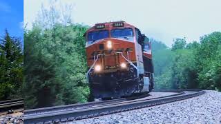 Three Camera Angles of a BNSF Z-Train at the Houlihan Curve near Chillicothe Illinois