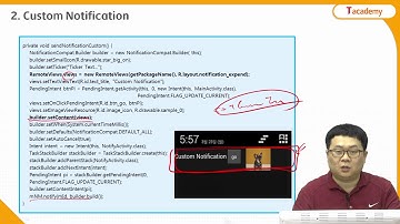 Android Application 프로그래밍 응용 12강 Notification 2 | T아카데미