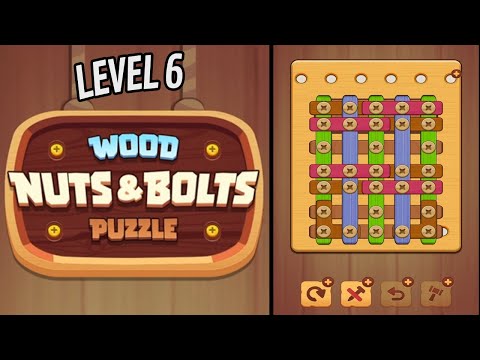 π
WOOD NUTS & BOLTS PUZZLE π€ͺ Level 6 π§© Gameplay Walkthrough