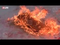 Жители Серова ритуально сожгли фекальный сталагмит