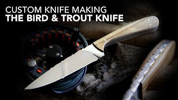 Making a Bird and Trout Knife with a hand-filed Vine pattern on the spine.