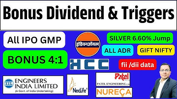 INDIAN OIL DIVIDEND. IOC SHARE. HCC I WIPRO ADR I IPO GMP I Bonus, Split & dividend I Upcoming bonus