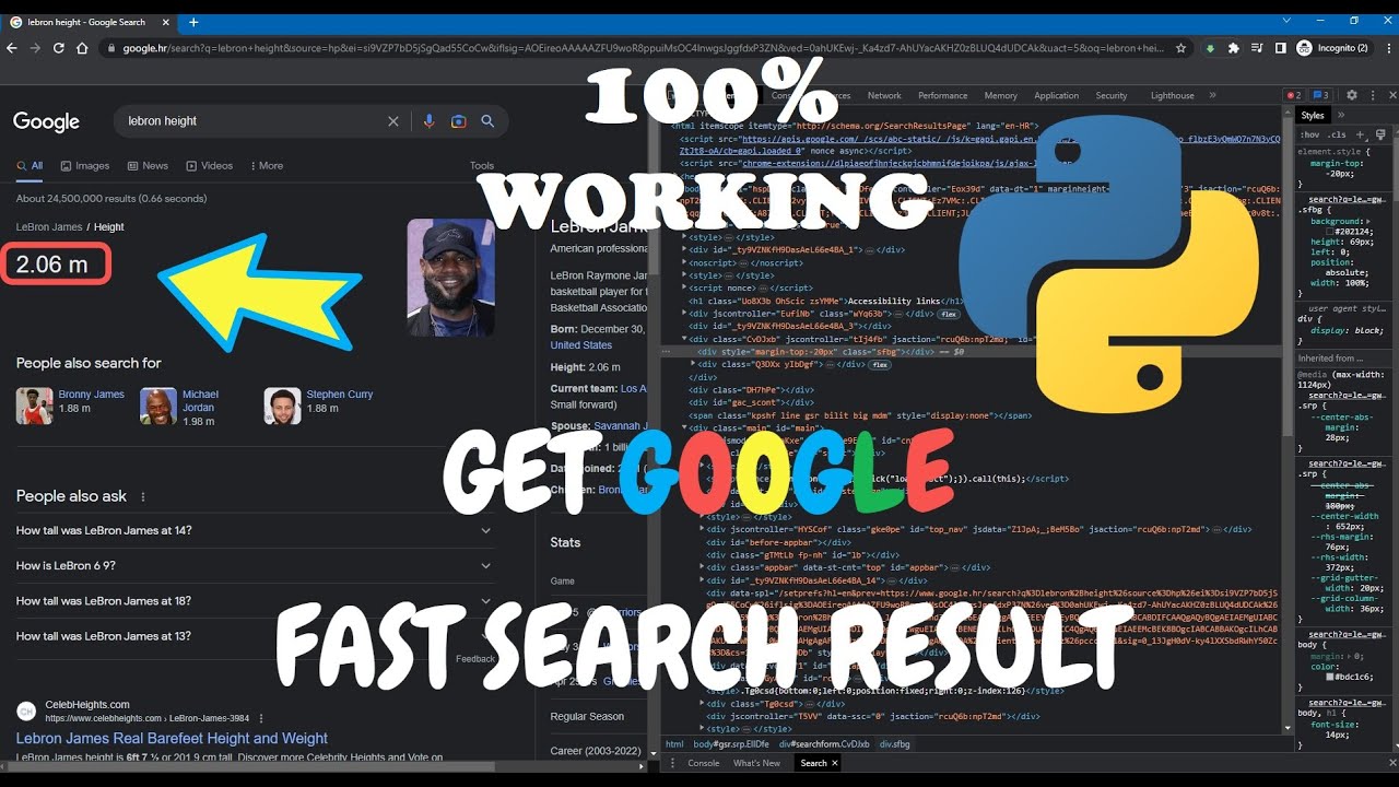 Extract google search result with Python - YouTube