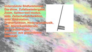 Hama 95276 Steel Premium Digitaler Bilderrahmen 246 cm 97 Zoll silber