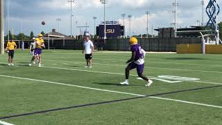 LSU tight ends working with QBs day 4 preseason practice