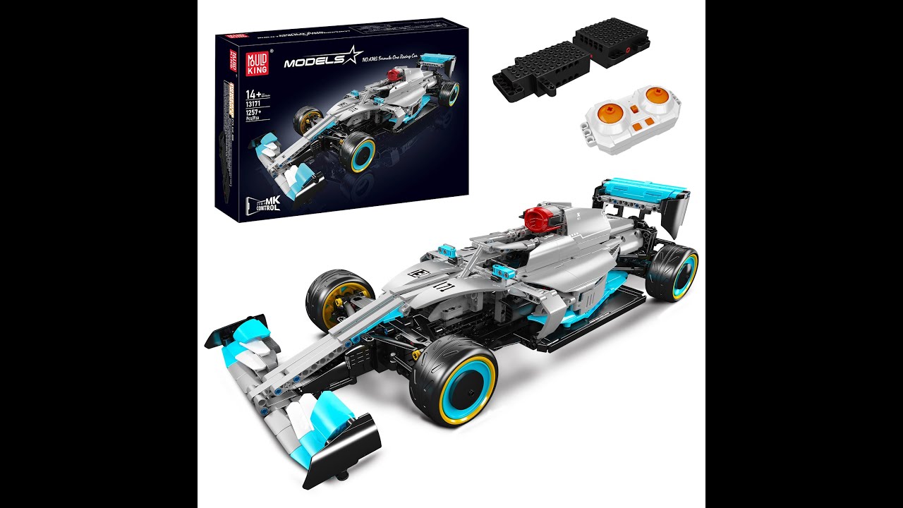 Mould King 13171 Formula 1 Telecomandata: Set Mattoncini 1257 Pezzi Per Adulti. Auto Da Corsa Con Sterzo, Sospensioni E App. Modello Da Collezione