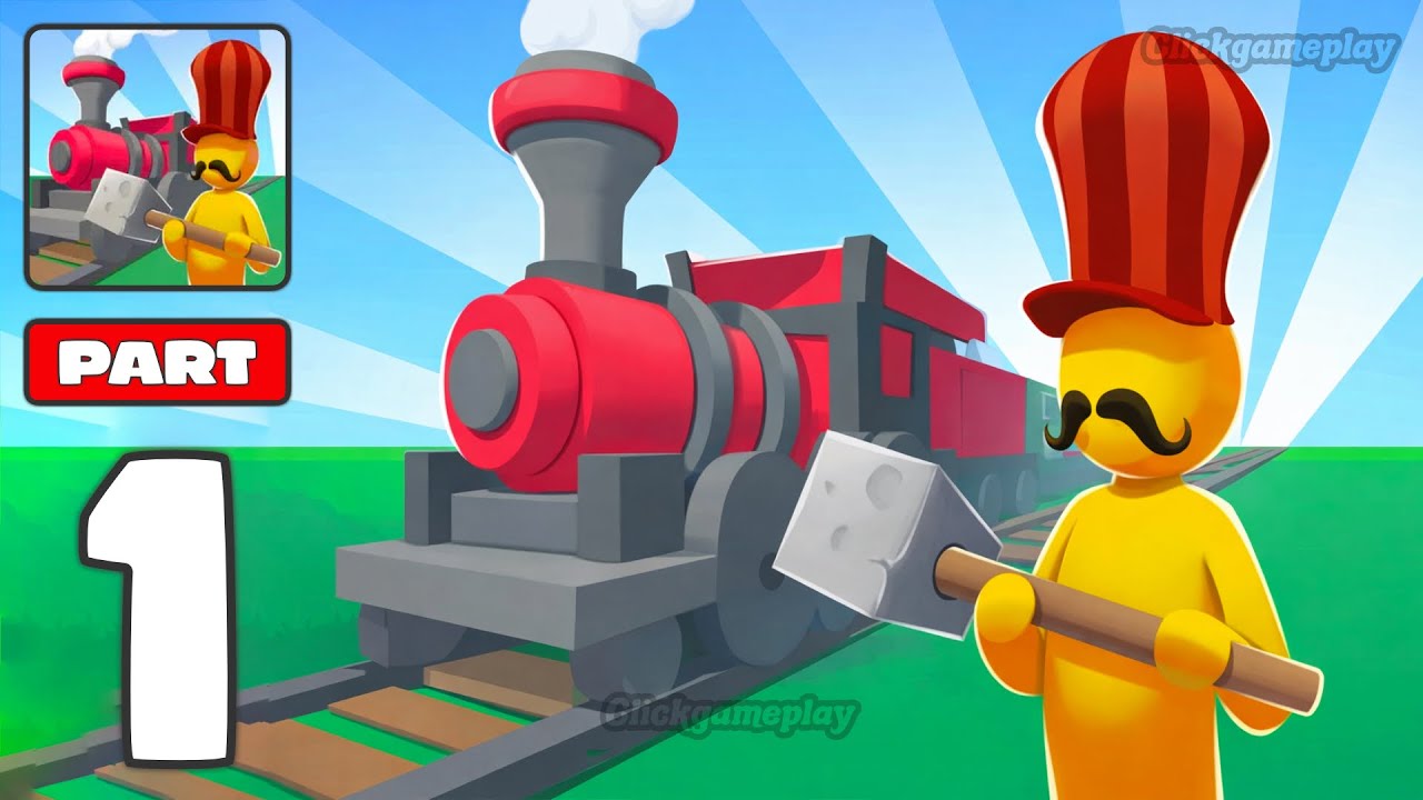 Train Miner - Gameplay Walkthrough Part 1 - Mine The Iron Ores Build The Rails (iOS, Android)