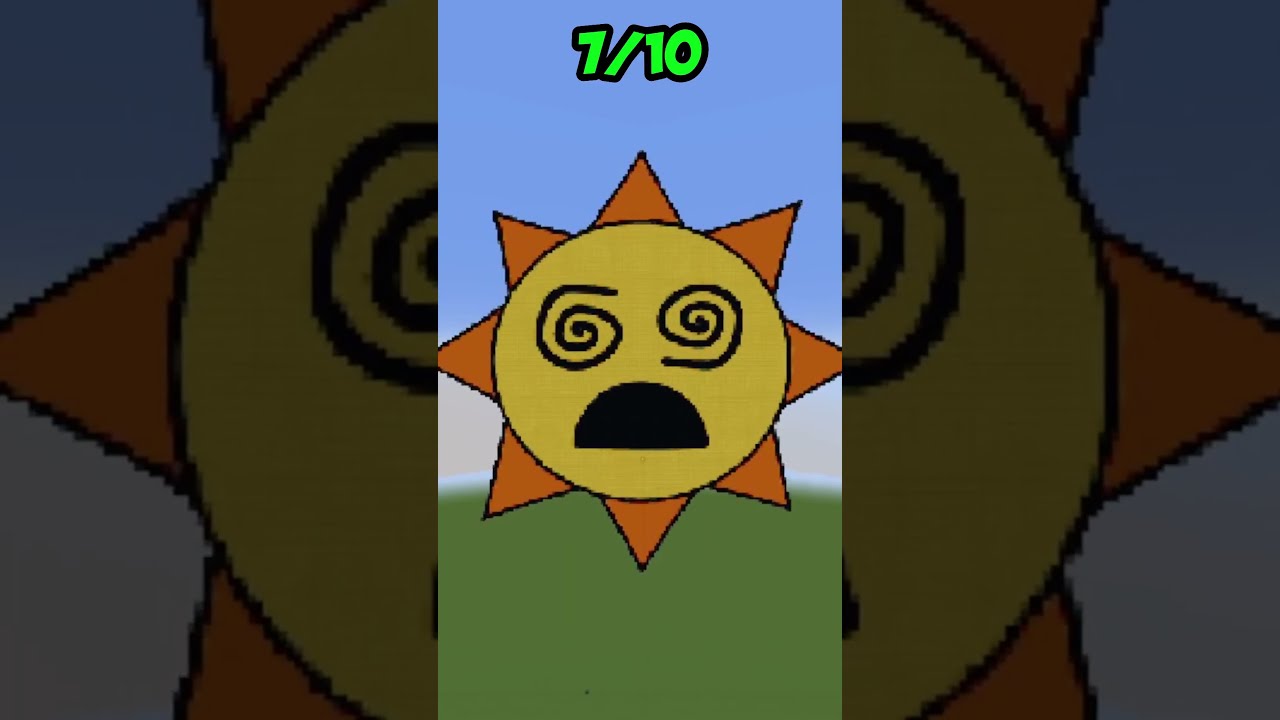 Incredibox Sprunki All MR SUN Pixel Art Part 1 Shorts Minecraft