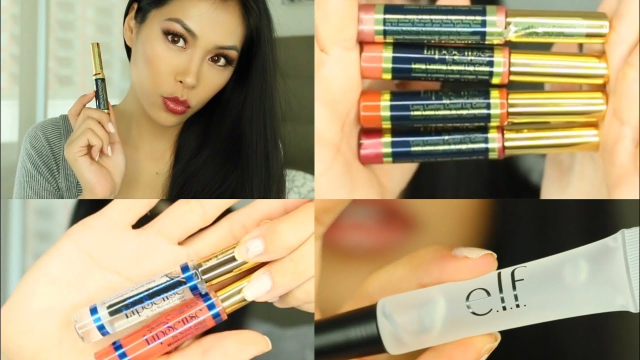 Lipsense Lipcolor Swatch Try On & Review + Elf Cosmetics Kiss it