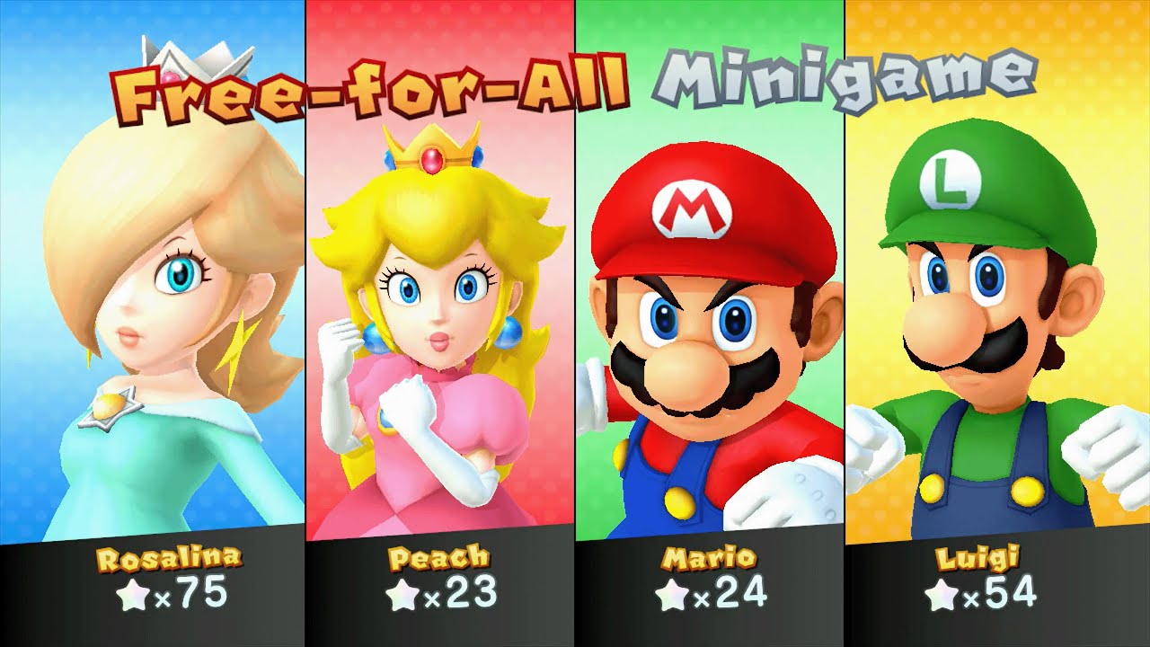 Mario Party 10 - Rosalina vs Peach vs Mario vs Luigi - Chaos Castle (Master CPUs)