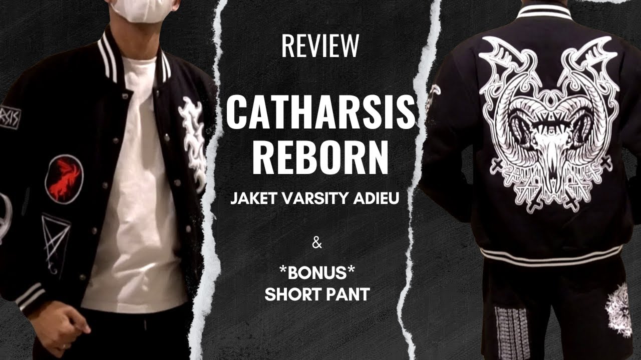 Review Unboxing Catharsis Reborn Jaket Varsity Adieu Varsity Hitam Lokal