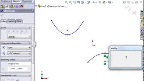 SolidWorks Part Modeling 01 Advanced Sketching   04 Parabola