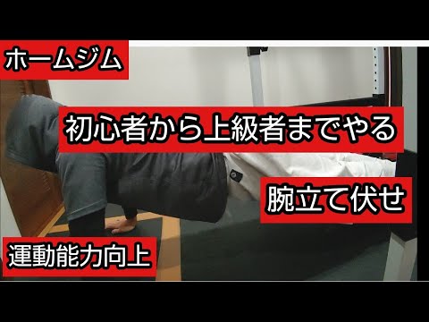【筋トレ】ホームジムで、初心者～上級者まで行い、スポーツ運動能力向上出来る腕立て伏せをやってみた‼️