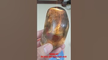 Mâu thạch anh cuội trà được mài từ đá tự nhiên [ giá 500k] Đá phong thủy Việt Nam