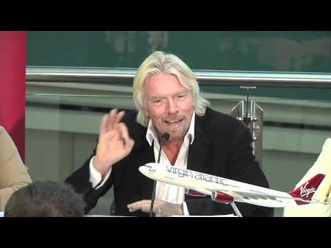 Richard Branson brings Virgin Alantic flight service to Vancouver (May 24, 2012) allah