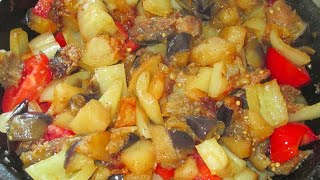 АДЖАБ САНДАЛ С МЯСОМ ƏTLİ ƏCƏB SANDAL Вкуснейшие БАКЛАЖАНЫ С ОВОЩАМИ И ЗЕЛЕНЬЮ  Azərbaycan mətbəxi