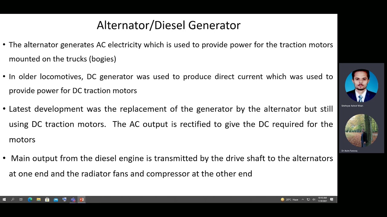 Traction types of Diesel-electric Locomotive by Abdul Malik