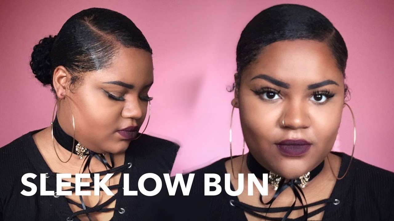 Low Bun On Short Natural Hair Youtube